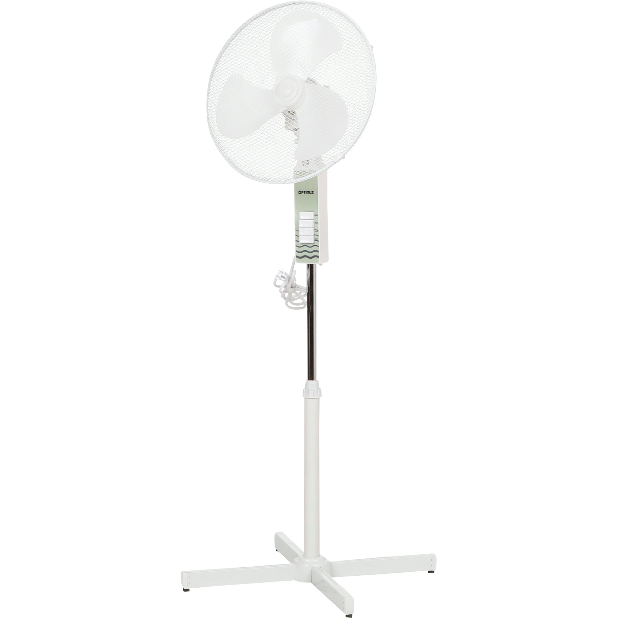 TPI Oscillating Pedestal Fan - 16in. Diameter, 2100 CFM, Adjustable Height, 3-Speed, Model# OSF-16